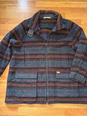 Woolrich Vintage Southwestern Striped Full Zip Blanket Jacket XXL